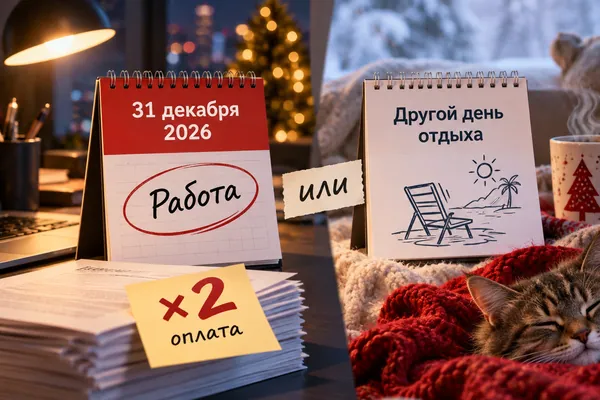 Иллюстрация к новости «Роструд разъяснил правила оплаты смены 31 декабря 2026 года»